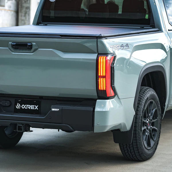 AlphaRex - NOVA Series Prismatic LED Tail Lights Black Red - Toyota Tundra 2022 - Current