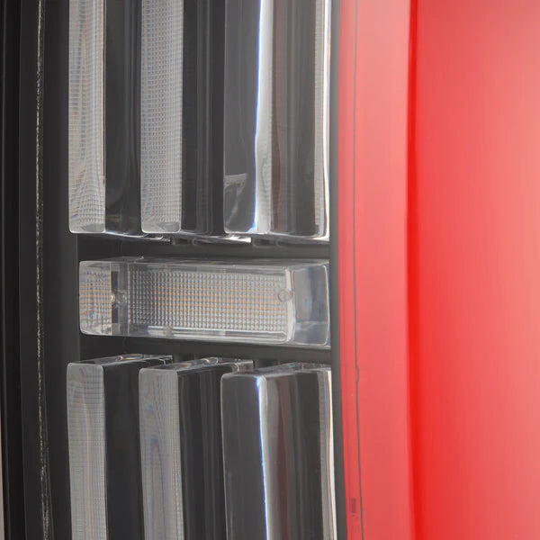 AlphaRex - NOVA Series Prismatic LED Tail Lights Black Red - Toyota Tundra 2022 - Current