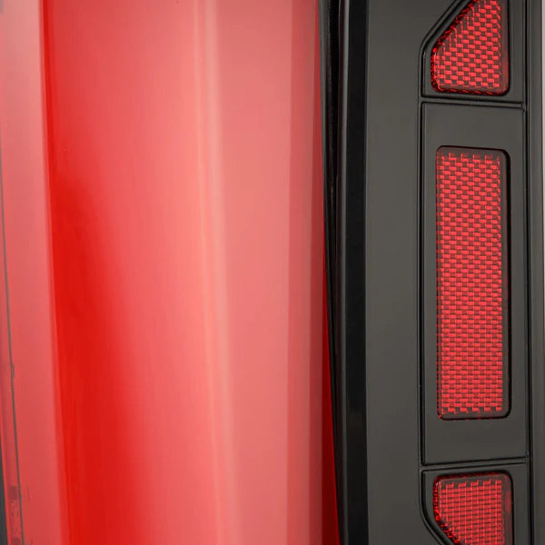 AlphaRex - NOVA Series Prismatic LED Tail Lights Black Red - Toyota Tundra 2022 - Current