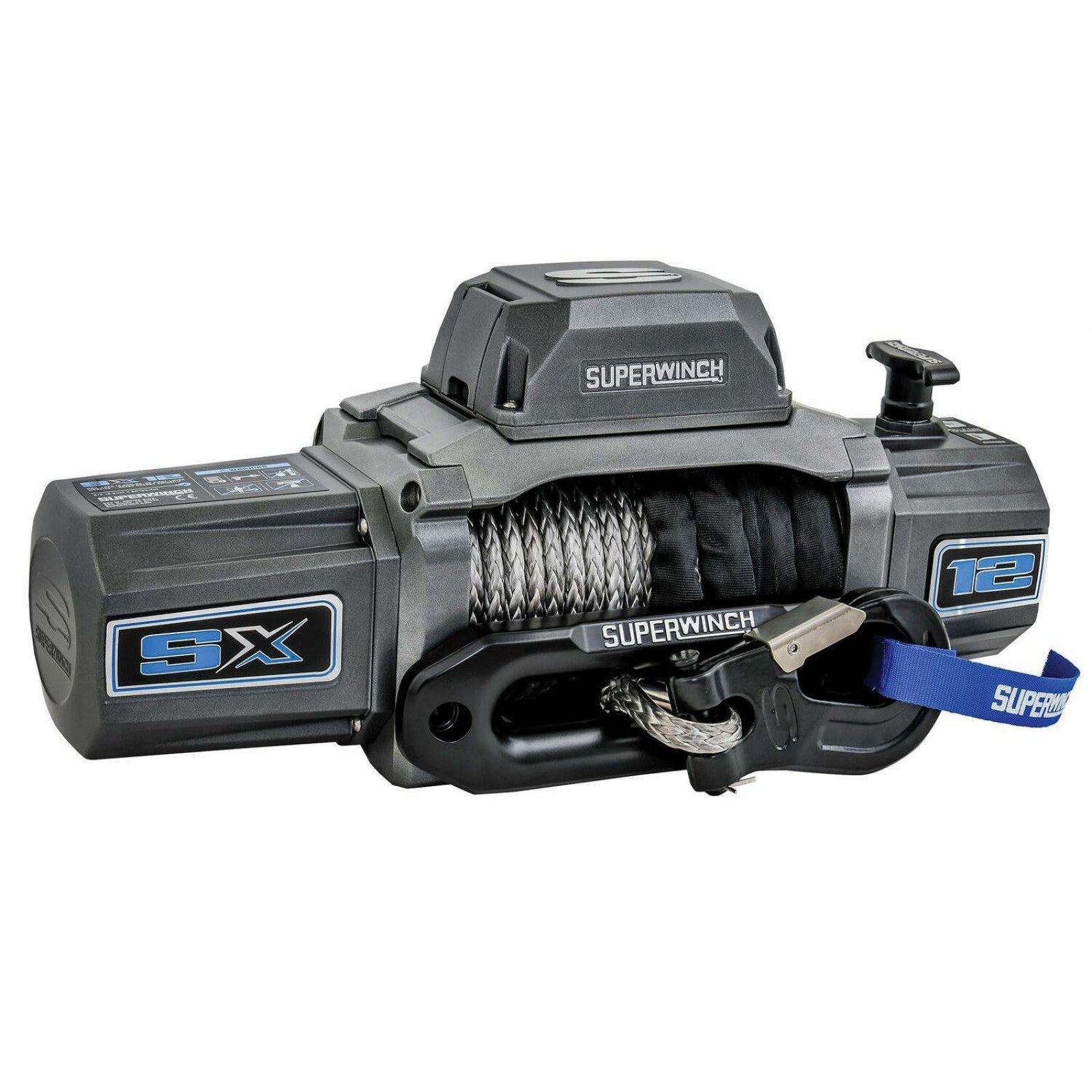 Superwinch - SX12SR Winch Graphite 12V 12000 lbs with Synthetic Rope