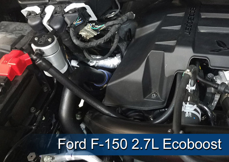 J&L 2011-2024 Ford F-150 2.7L/3.5L/5.0L Passenger Side Oil Separator 3.0 - Clear Anodized