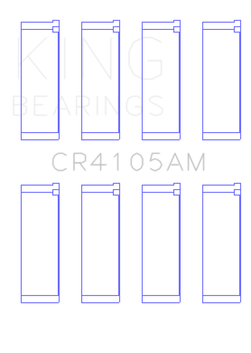 King Mazda FS-DE L4/FP L4/FS L4 DOHC 16 Valve (Size STD) Rod Bearing Set