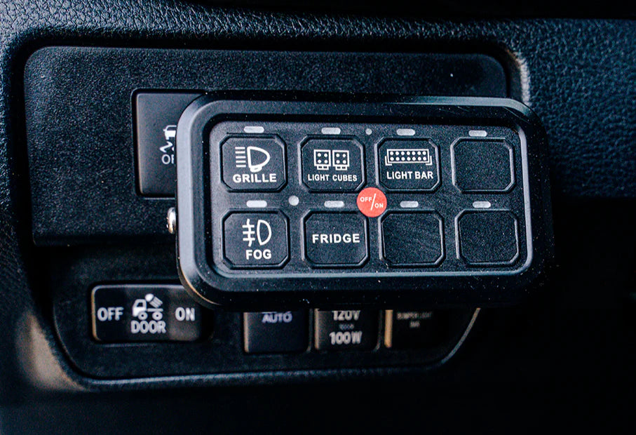 Cali Raised - Vehicle Accessory 8 Switch Control System (Blue Backlighting)