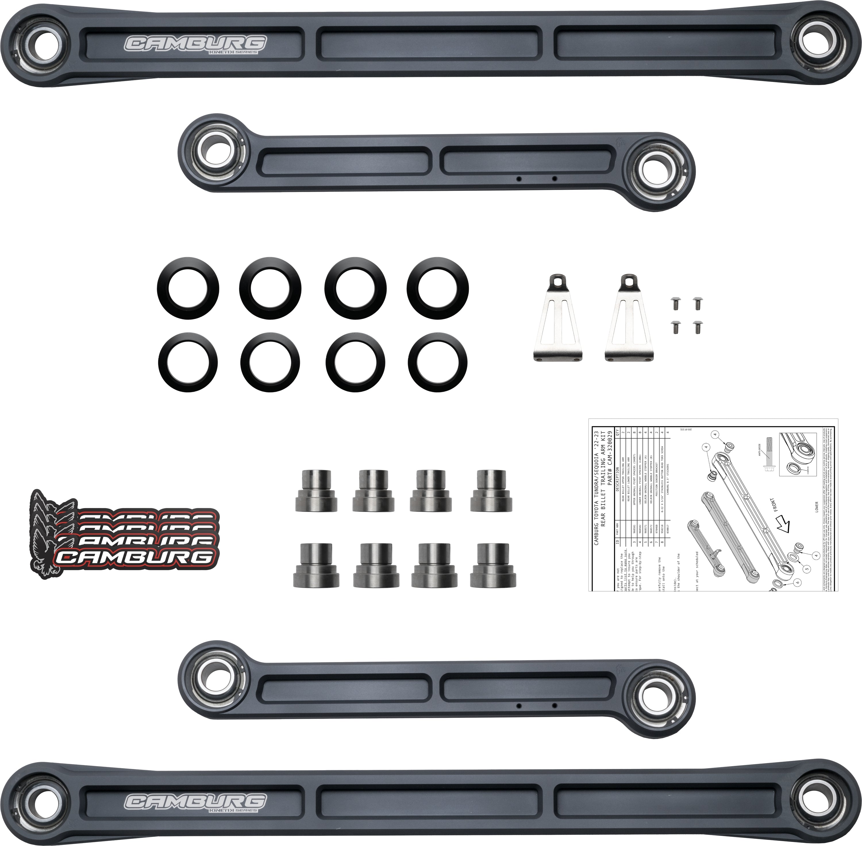 Camburg - KINETIK Series Suspension Trailing Arm Kit - Toyota Tundra 2022 - Current