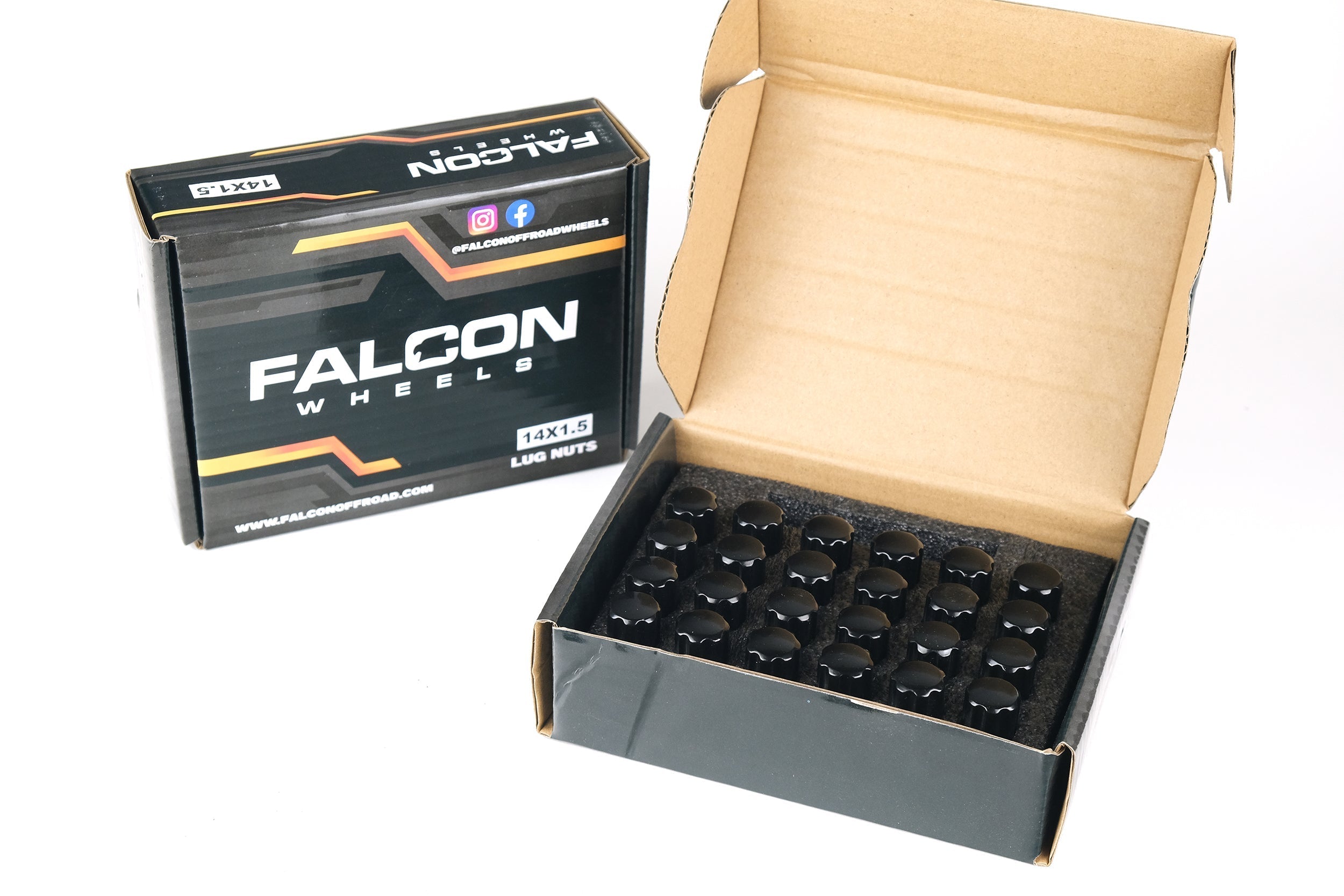 M14x1.5 Spline Lug Nut W/Key 24pc - Premium from Falcon Off-Road Wheels - Just $40.00! Shop now at Falcon Off-Road Wheels
