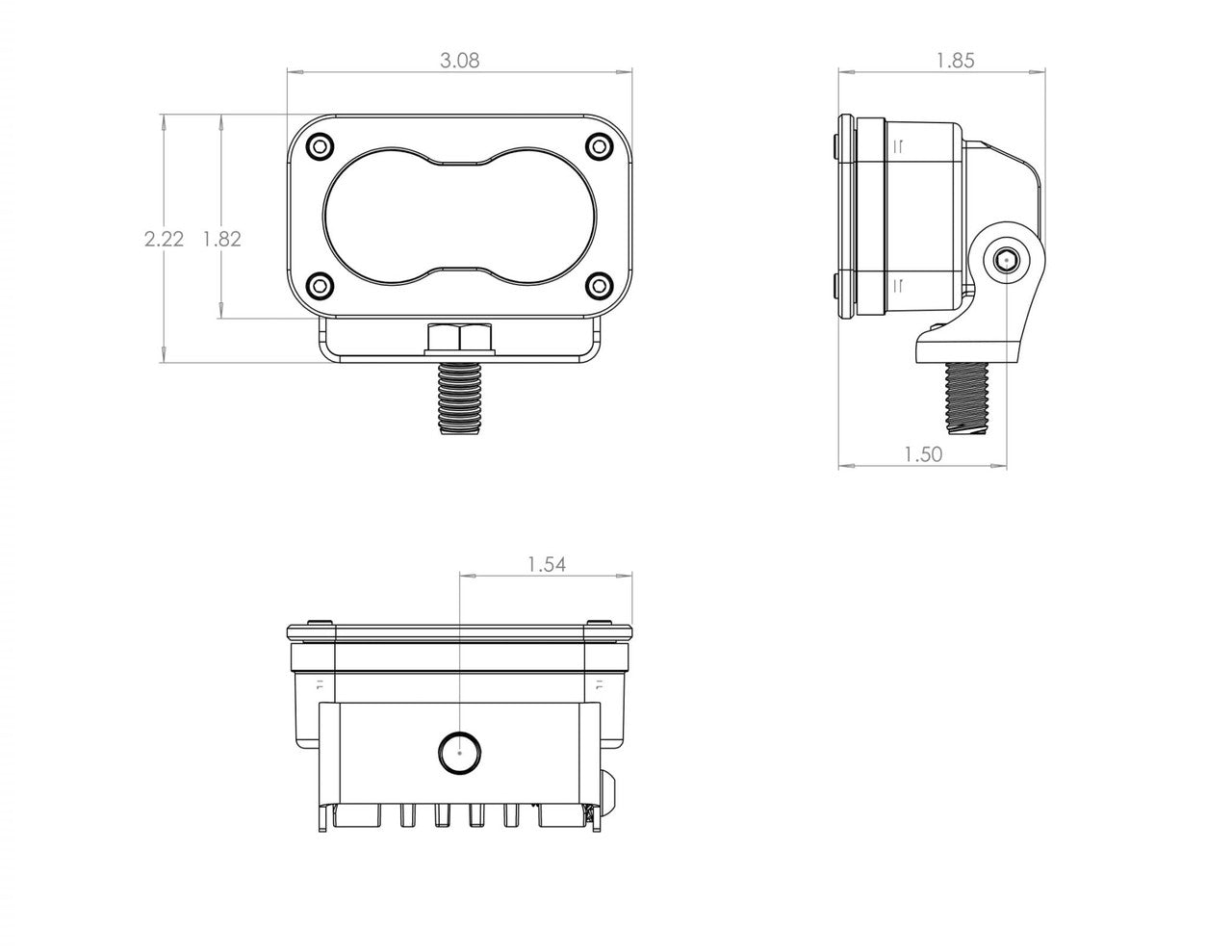Baja Designs - S2 Pro Black Flush Mount LED Auxiliary Light Pod - Universal