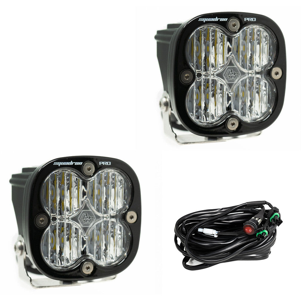 Baja Designs - Squadron Pro Black LED Auxiliary Light Pod Pair - Universal