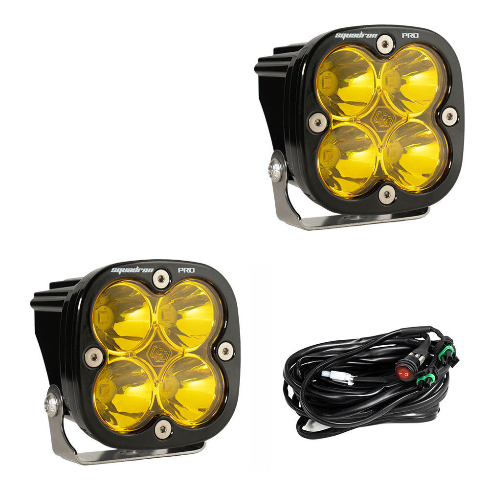 Baja Designs - Squadron Pro Black LED Auxiliary Light Pod Pair - Universal