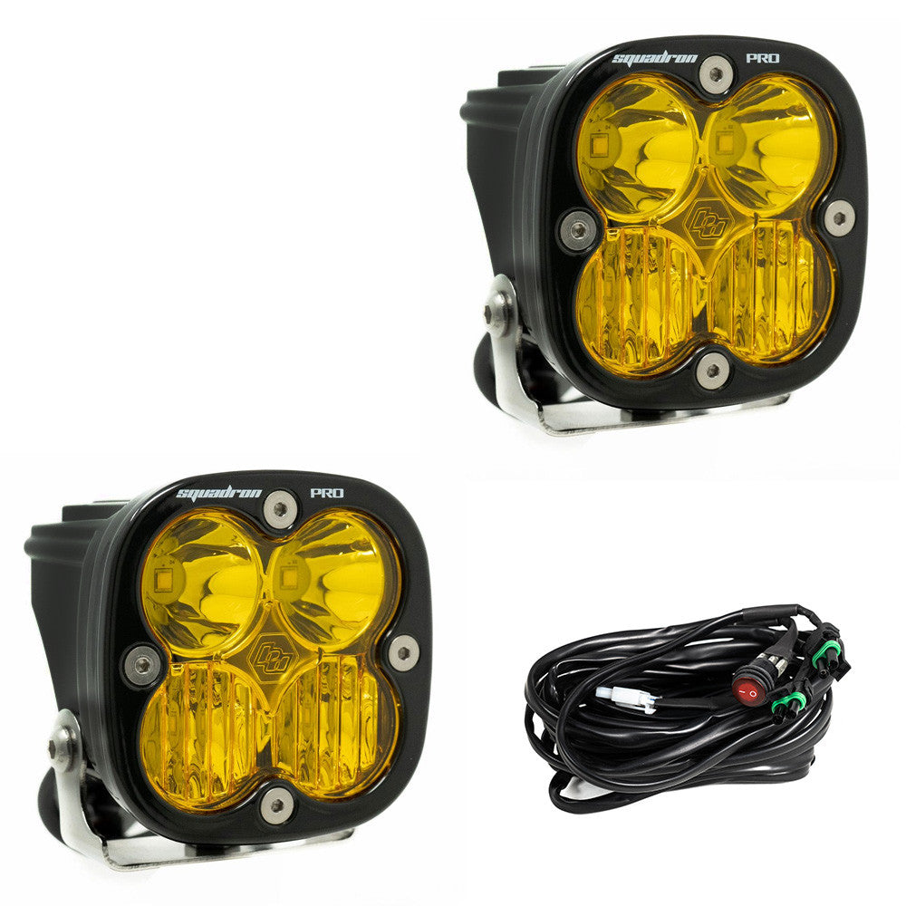 Baja Designs - Squadron Pro Black LED Auxiliary Light Pod Pair - Universal
