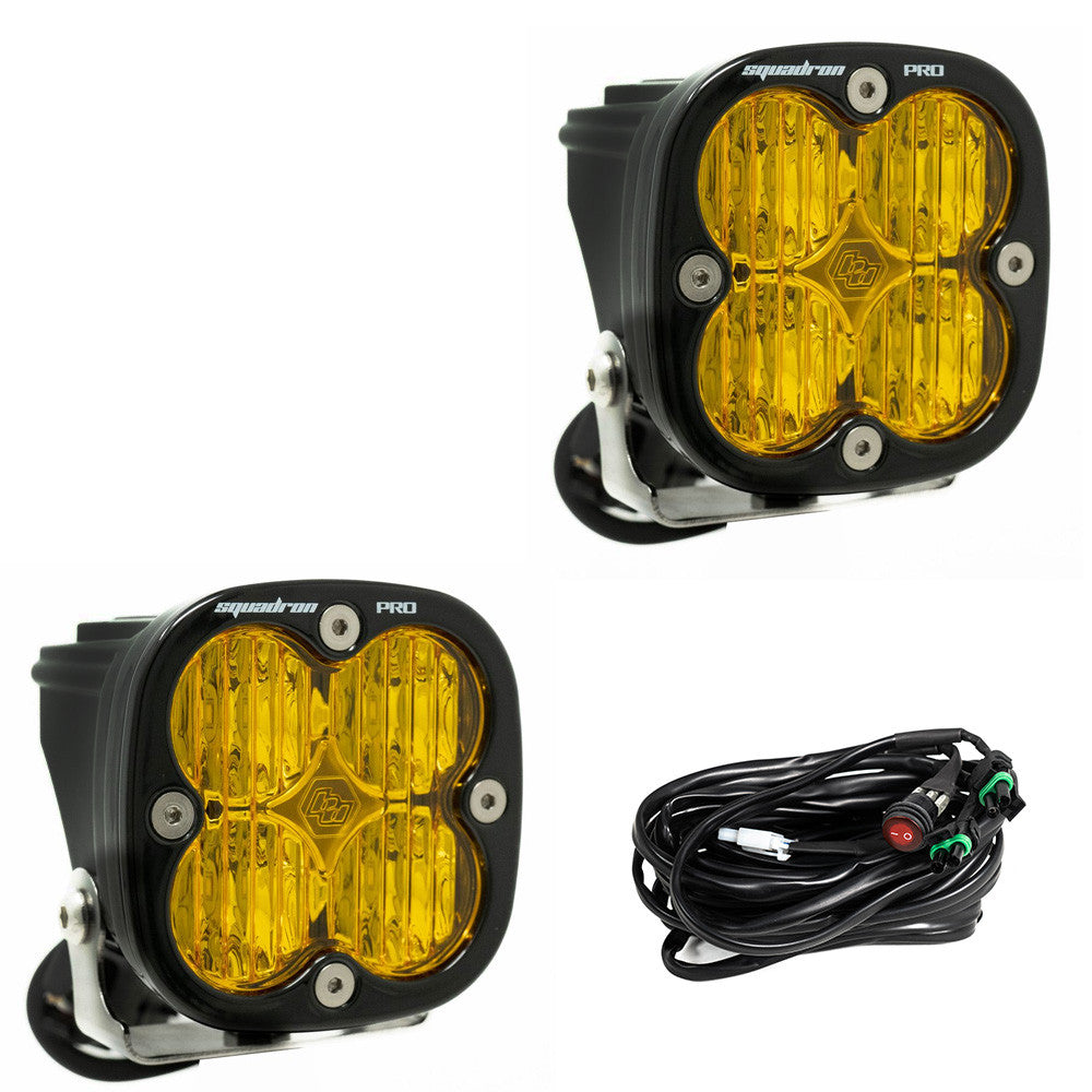 Baja Designs - Squadron Pro Black LED Auxiliary Light Pod Pair - Universal