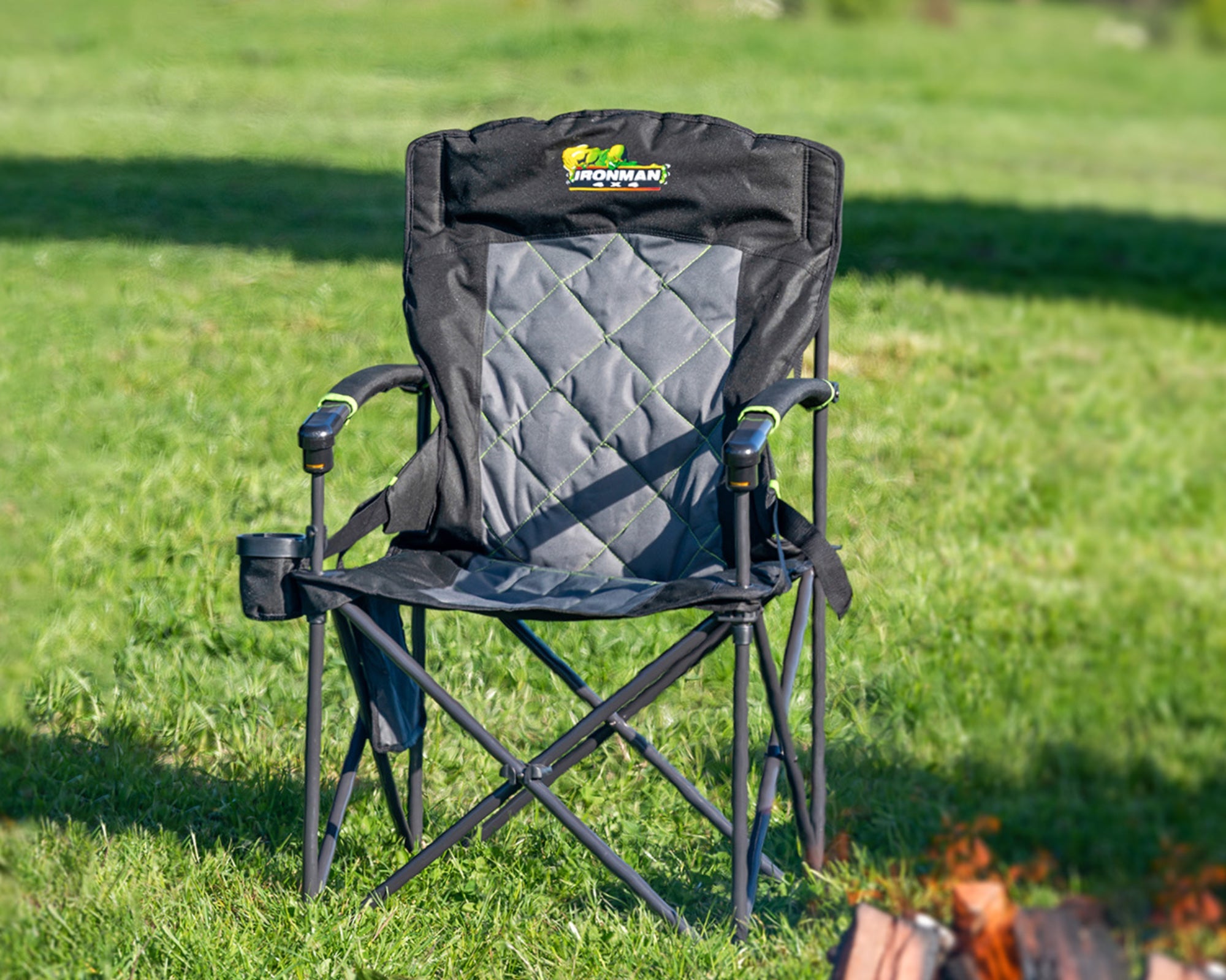Iron Man - King Hard Arm Camp Chair with Lumbar Support