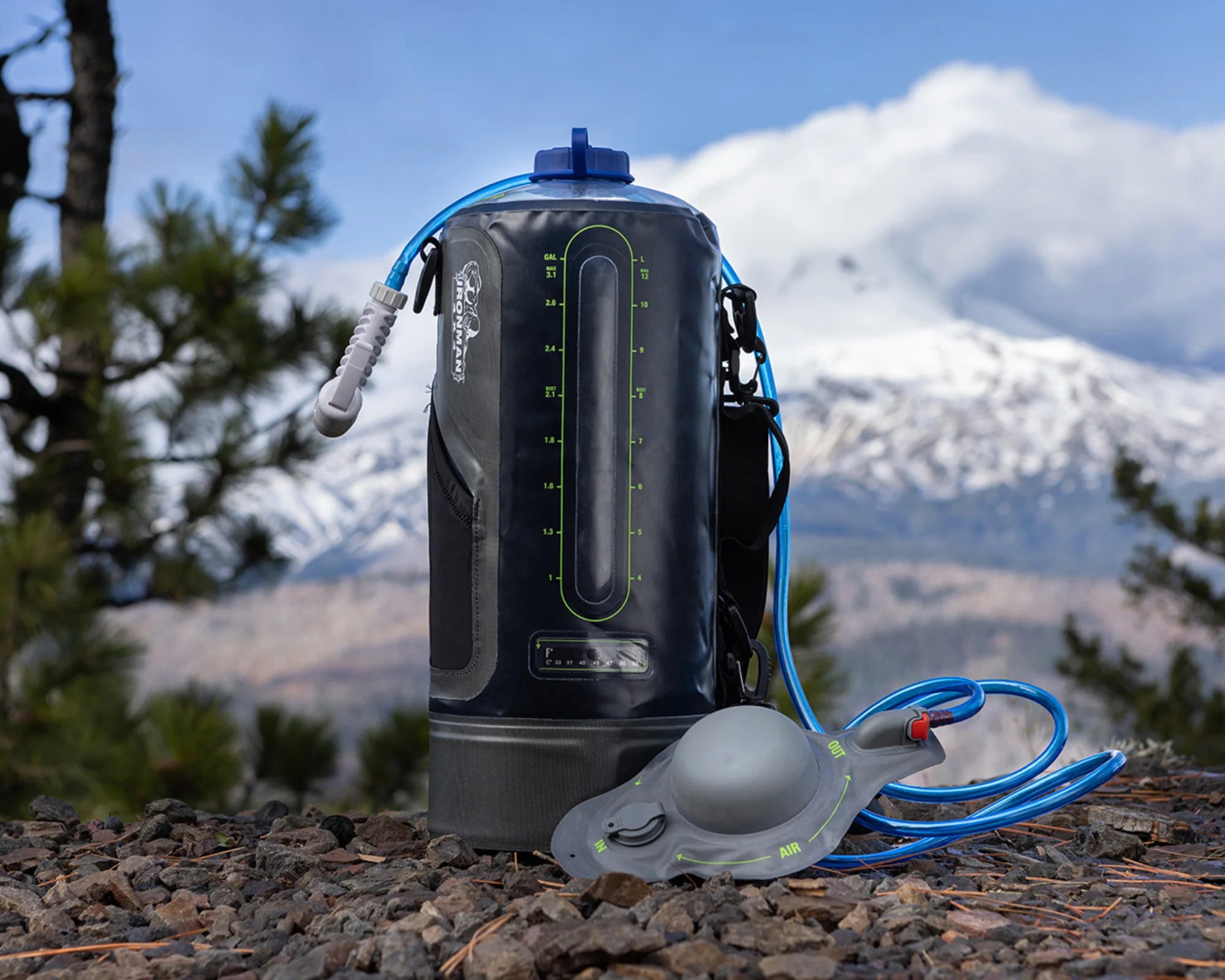 Iron Man - 3 Gallon (12L) Portable Camping Pressure Solar Shower