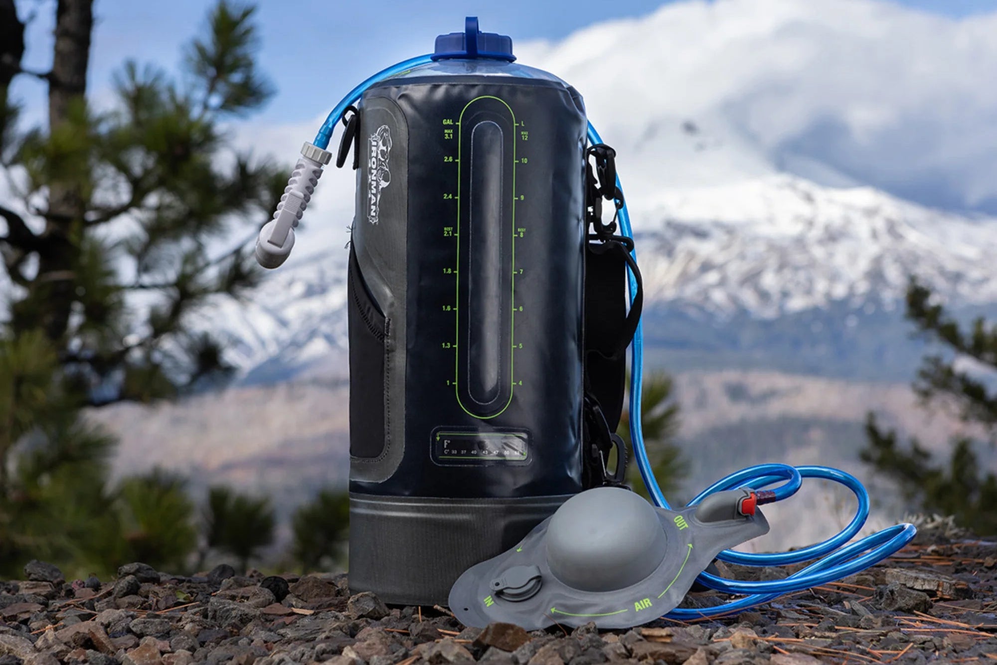 Iron Man - 3 Gallon (12L) Portable Camping Pressure Solar Shower