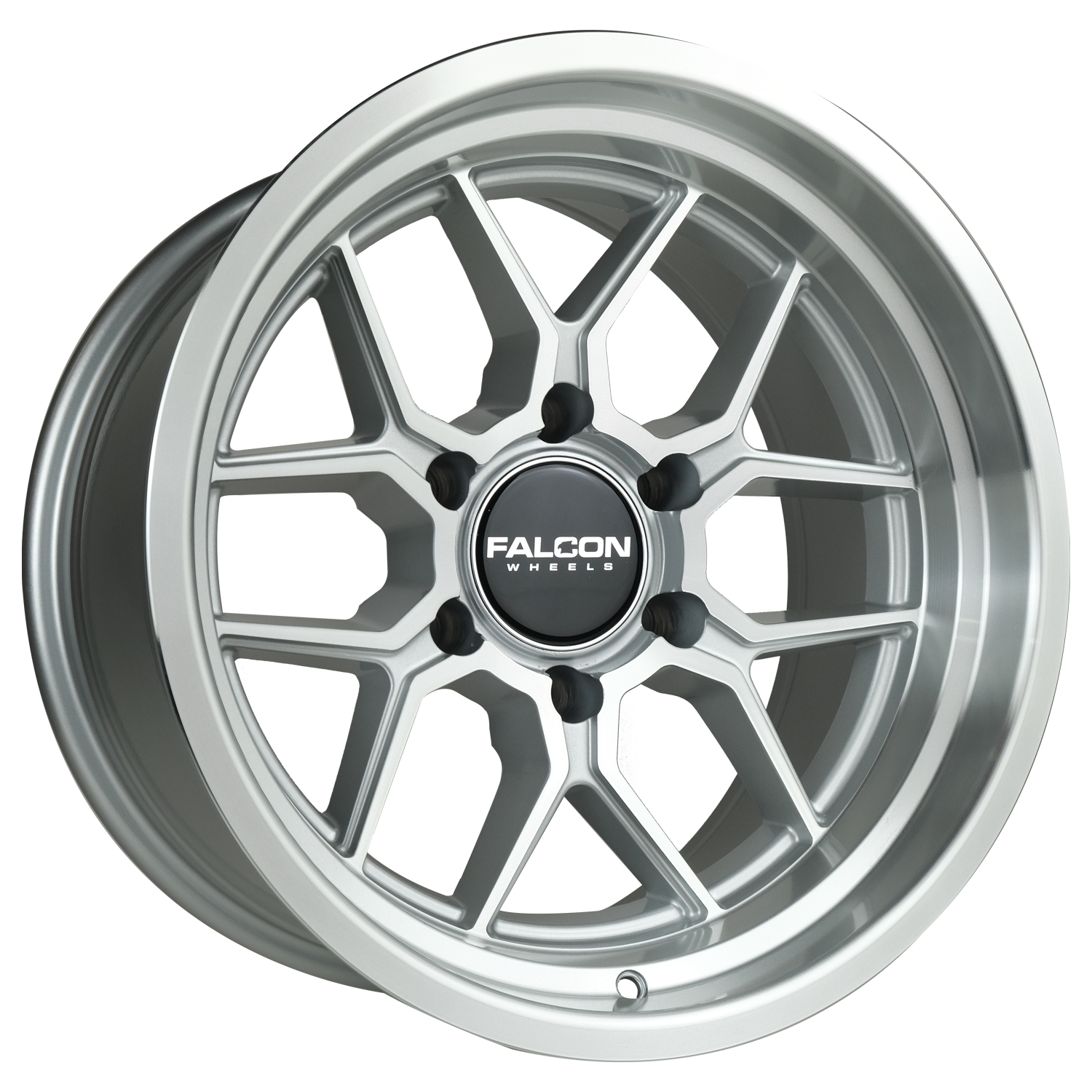 TX1 - Apollo Silver w/Machine Face & Lip - Premium Wheels from Falcon Off-Road Wheels - Just $310! Shop now at Falcon Off-Road Wheels