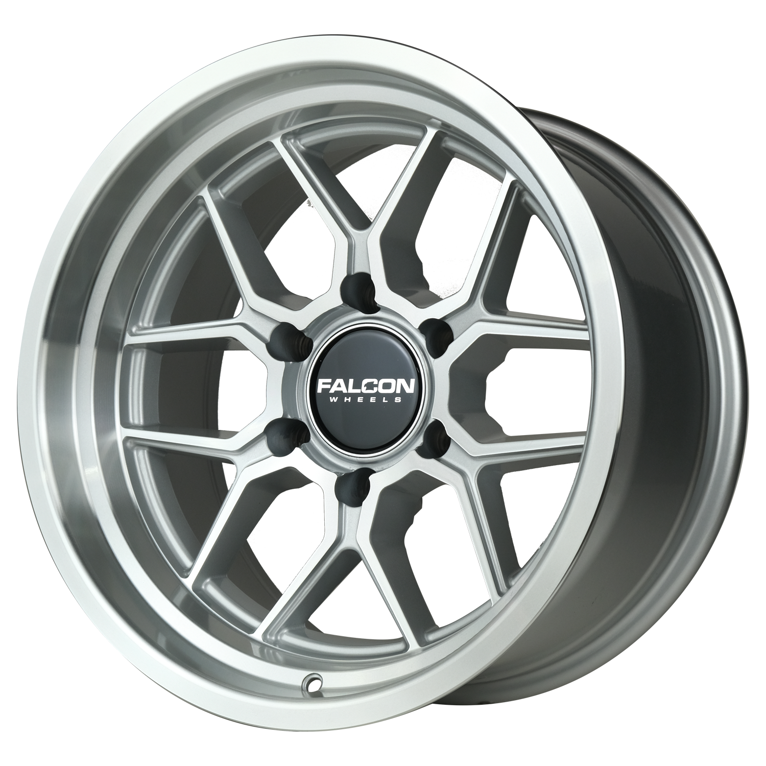TX1 - Apollo Silver w/Machine Face & Lip - Premium Wheels from Falcon Off-Road Wheels - Just $310! Shop now at Falcon Off-Road Wheels