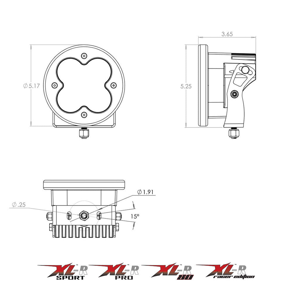 Baja Desings - XL-R Sport LED Auxiliary Light Pod Pair - Universal