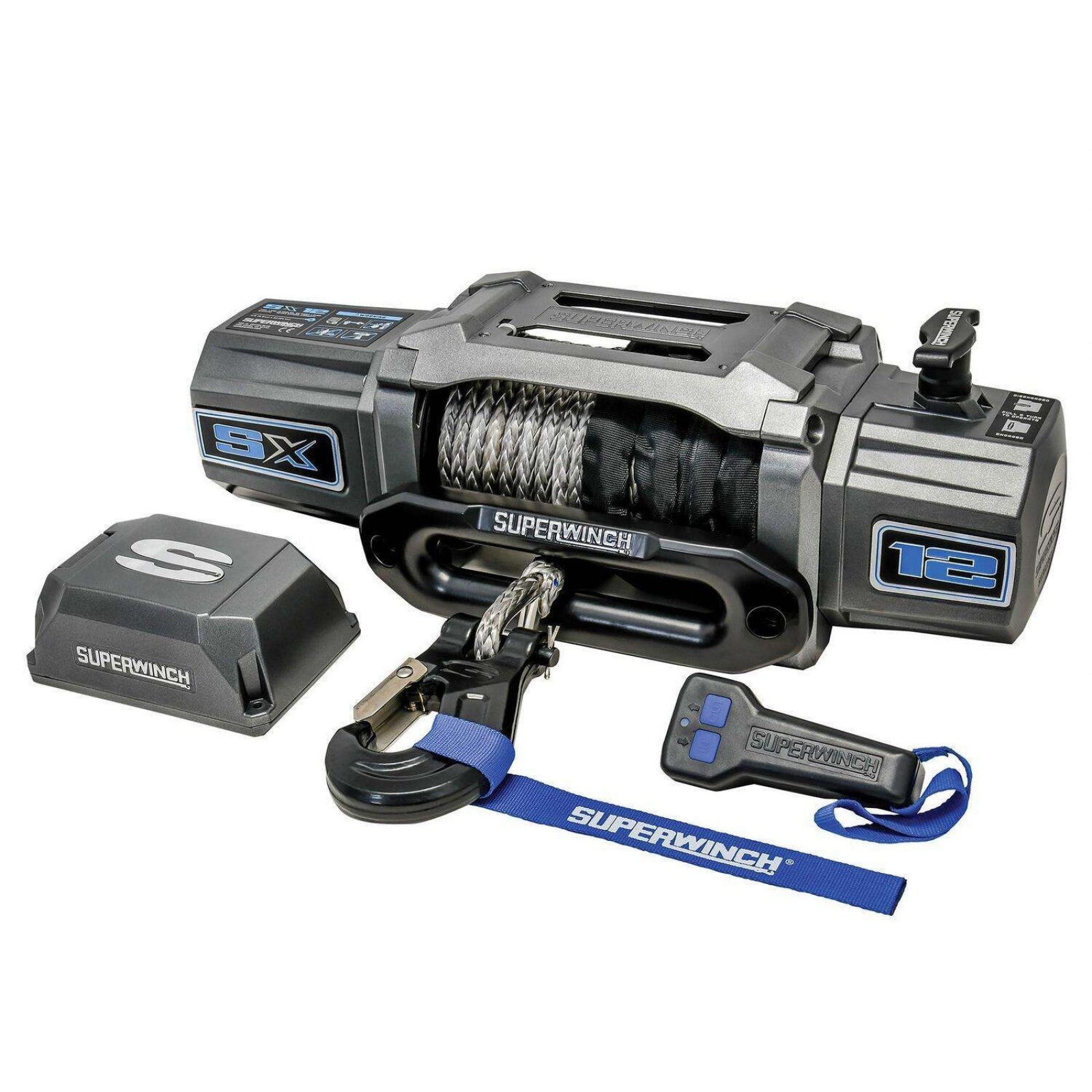 Superwinch - SX12SR Winch Graphite 12V 12000 lbs with Synthetic Rope