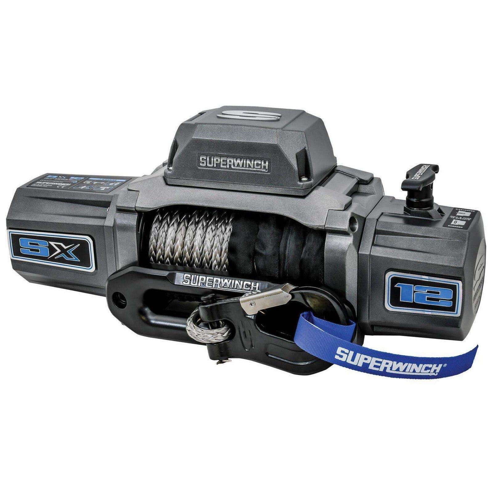 Superwinch - SX12SR Winch Graphite 12V 12000 lbs with Synthetic Rope