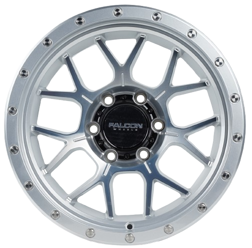 TX - Titan Silver W/ Machine Face - Premium Wheels from Falcon Off-Road Wheels - Just $310! Shop now at Falcon Off-Road Wheels