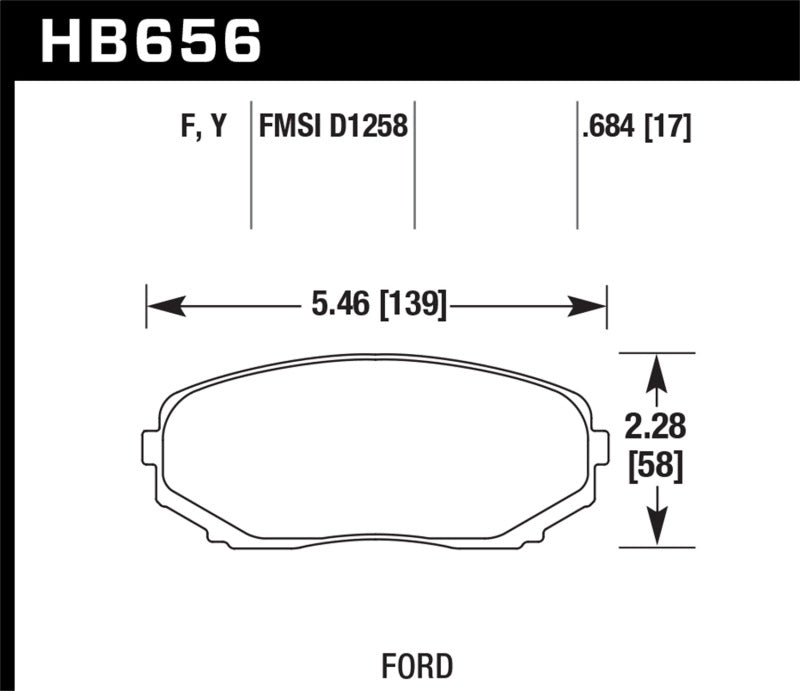 Hawk 07-10 Ford Edge / 10 Lincoln MKX / 07-10 Mazda CX-7/CX-9 HPS Street Front Brake Pads