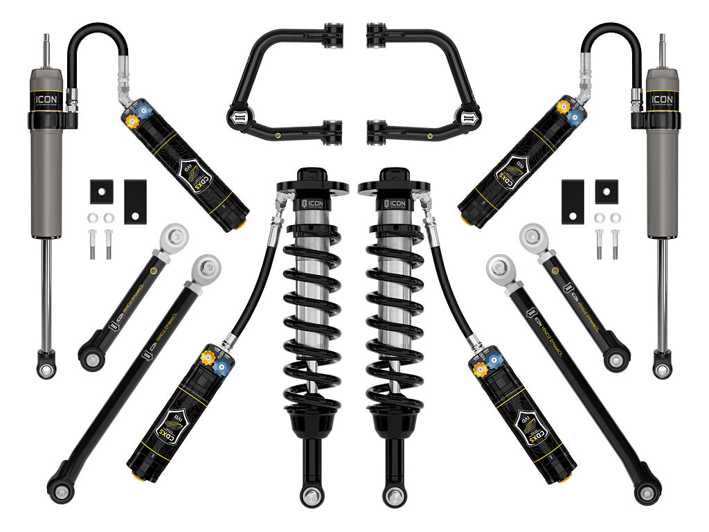 ICON Stage 10 CDXS 2.5-inch suspension system with tubular control arms for Toyota Tundra