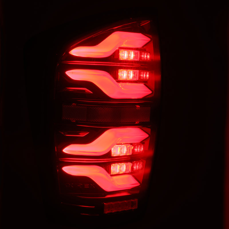 AlphaRex - LUXX Series LED Tail Lights Black Red - Toyota Tacoma 2016-2023