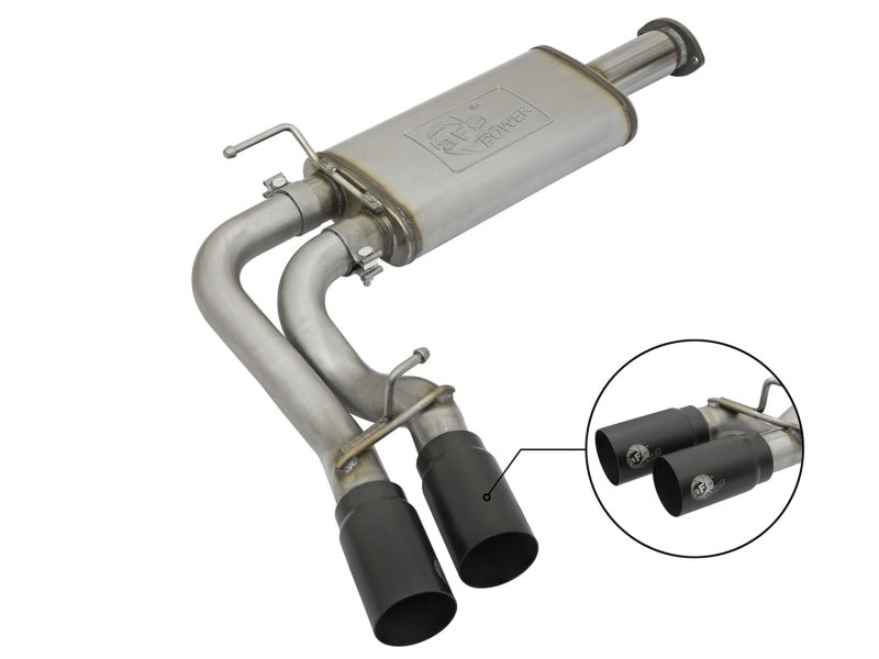 aFe - Rebel Series 3 IN to 2-1/2 IN Mid-Cab Exit Stainless Steel Cat Back Exhaust System - Toyota Tacoma 2016 -  2023