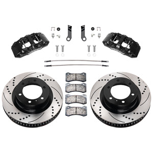 Wilwood - Aero6 DM Black Front Brake Kit Drilled & Slotted - Toyota 4Runner 2014 - 2024