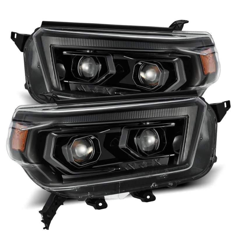 AlphaRex - PRO Series Halogen Projector Headlights Alpha Black - Toyota 4Runner 2010-2013