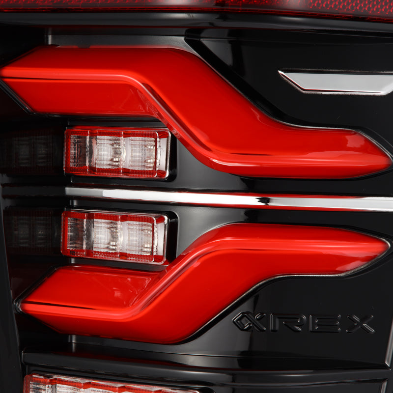 AlphaRex - LUXX Series LED Tail Lights Black Red - Toyota Tacoma 2016-2023