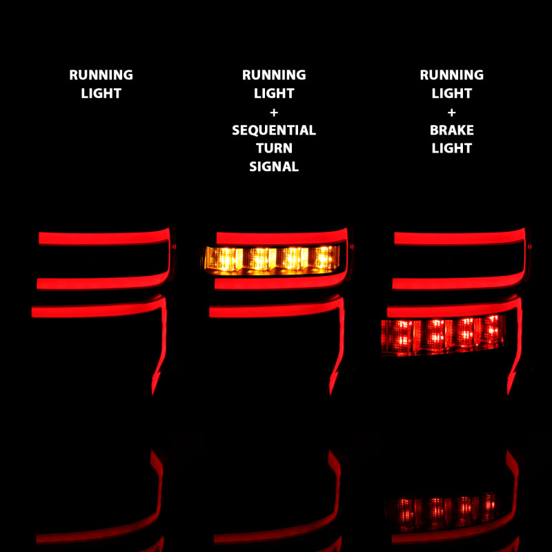 ANZO - T.L Black Housing Smoke Lens Red Light Bar W/Sequential - Toyota 4Runner 2010-2024