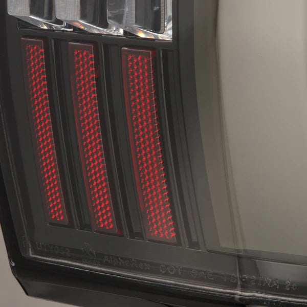 AlphaRex - NOVA Series Prismatic LED Tail Lights Black - Toyota Tundra 2022-Current