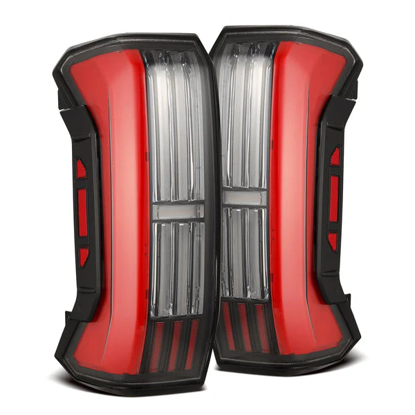 AlphaRex - NOVA Series Prismatic LED Tail Lights Black Red - Toyota Tundra 2022 - Current