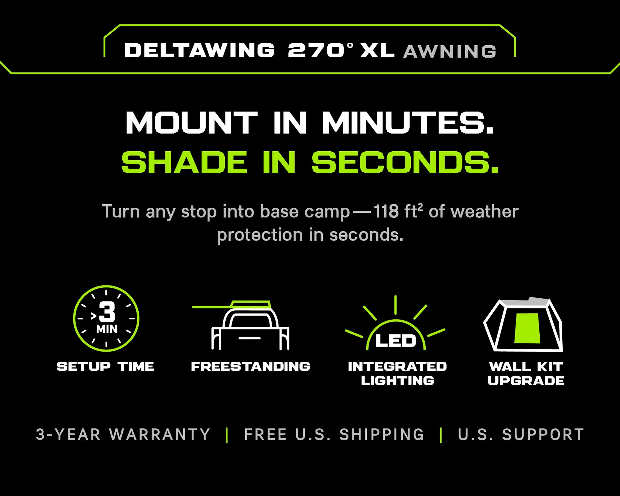 Iron Man - DeltaWing 270° Awning (XL)