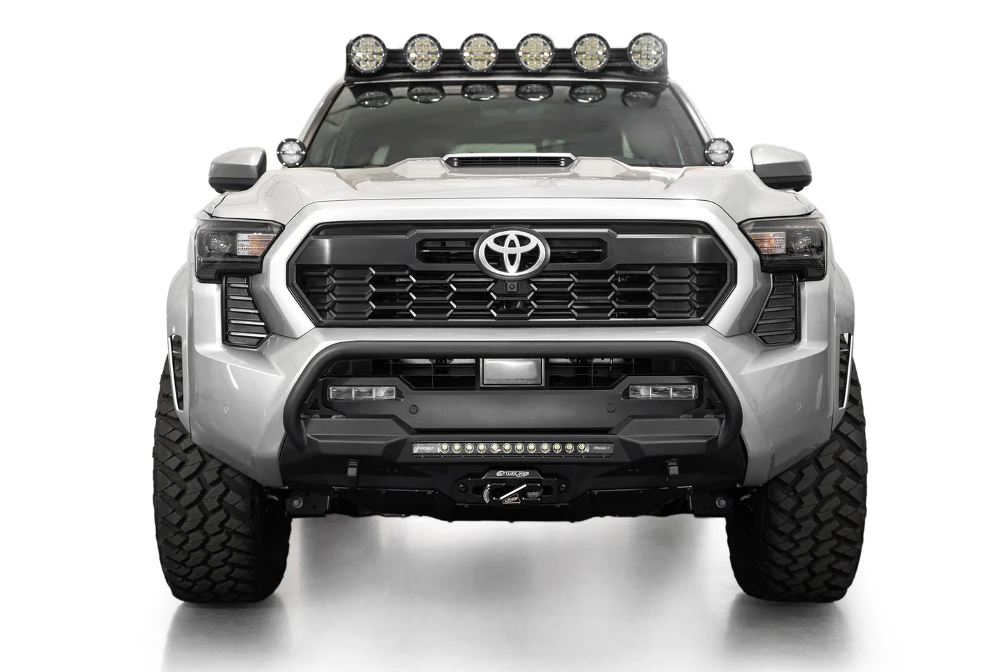 Addictive Desert Designs - Stealth Center Mount Winch Front Bumper with Top Hoop - Toyota Tacoma 2024 - Current