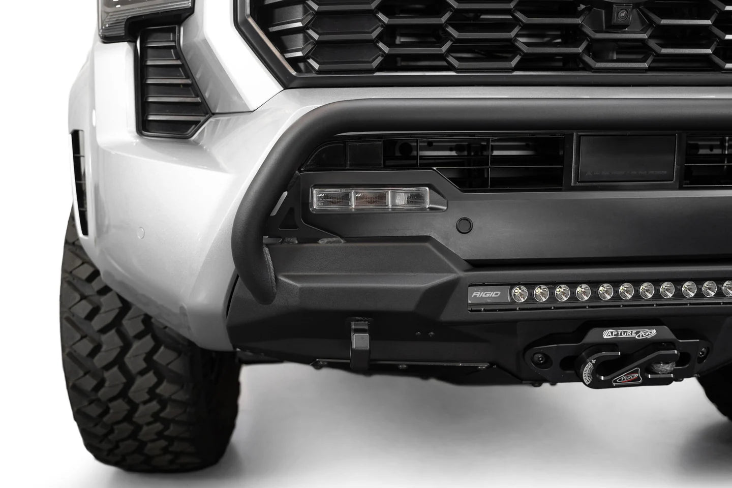 Addictive Desert Designs - Stealth Center Mount Winch Front Bumper with Top Hoop - Toyota Tacoma 2024 - Current