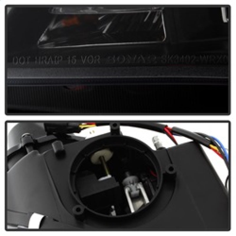 Spyder Subaru WRX 06-07 Projector Headlights - HID Model Only - Black PRO-YD-SWRX06-HID-LBDRL-BK