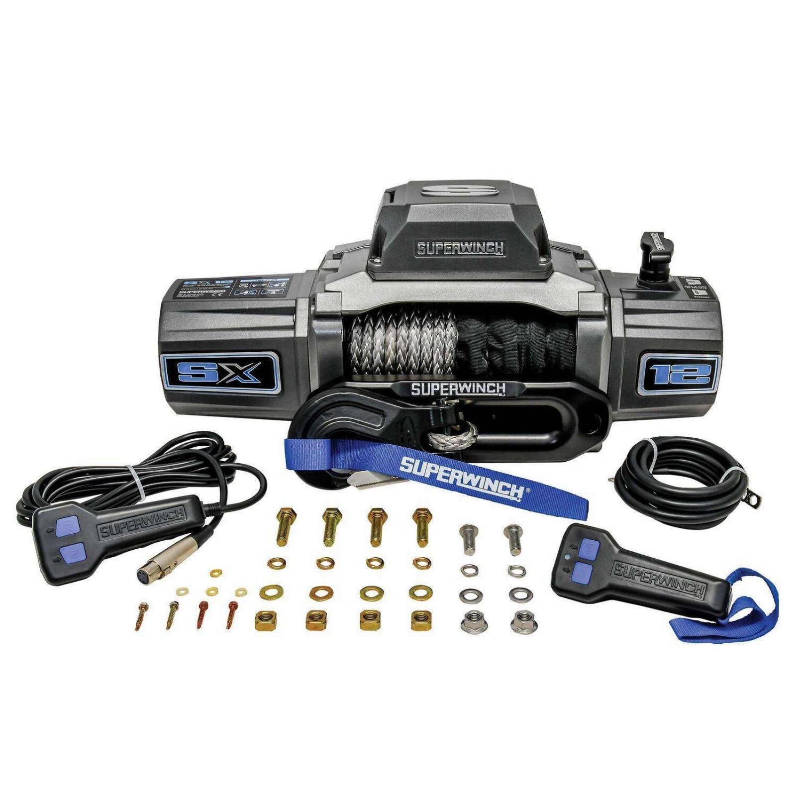 Superwinch - SX12SR Winch Graphite 12V 12000 lbs with Synthetic Rope