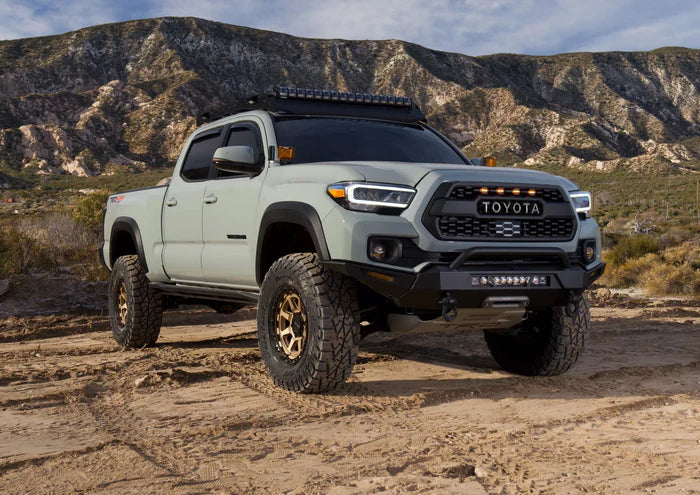 Body Armor 4x4 - HILINE FRONT WINCH BUMPER - Toyota Tacoma 2016-2023