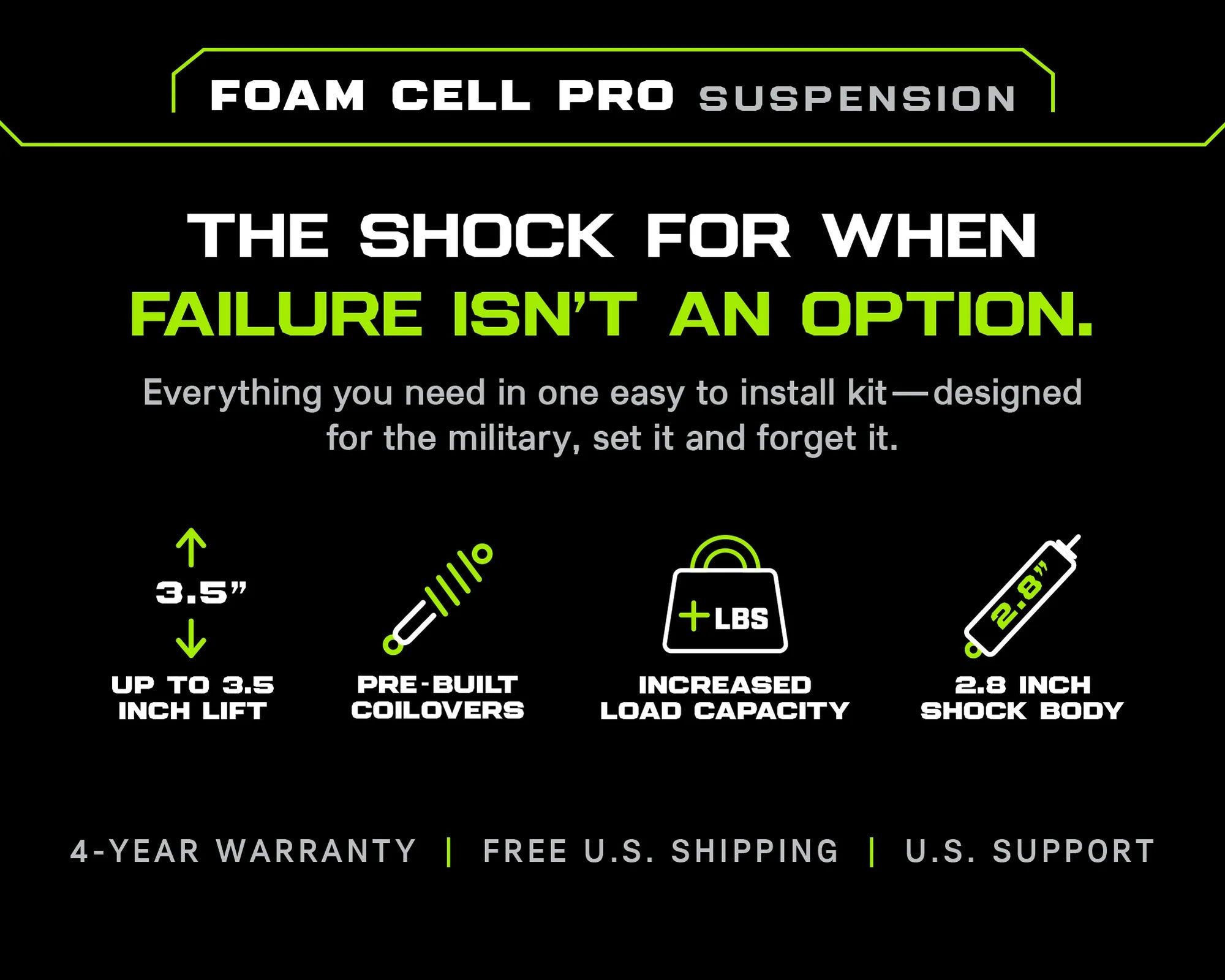 Iron Man - Foam Cell Pro Suspension 2-3" Lift Kit - Toyota 4Runner 5th Gen 2010-2024