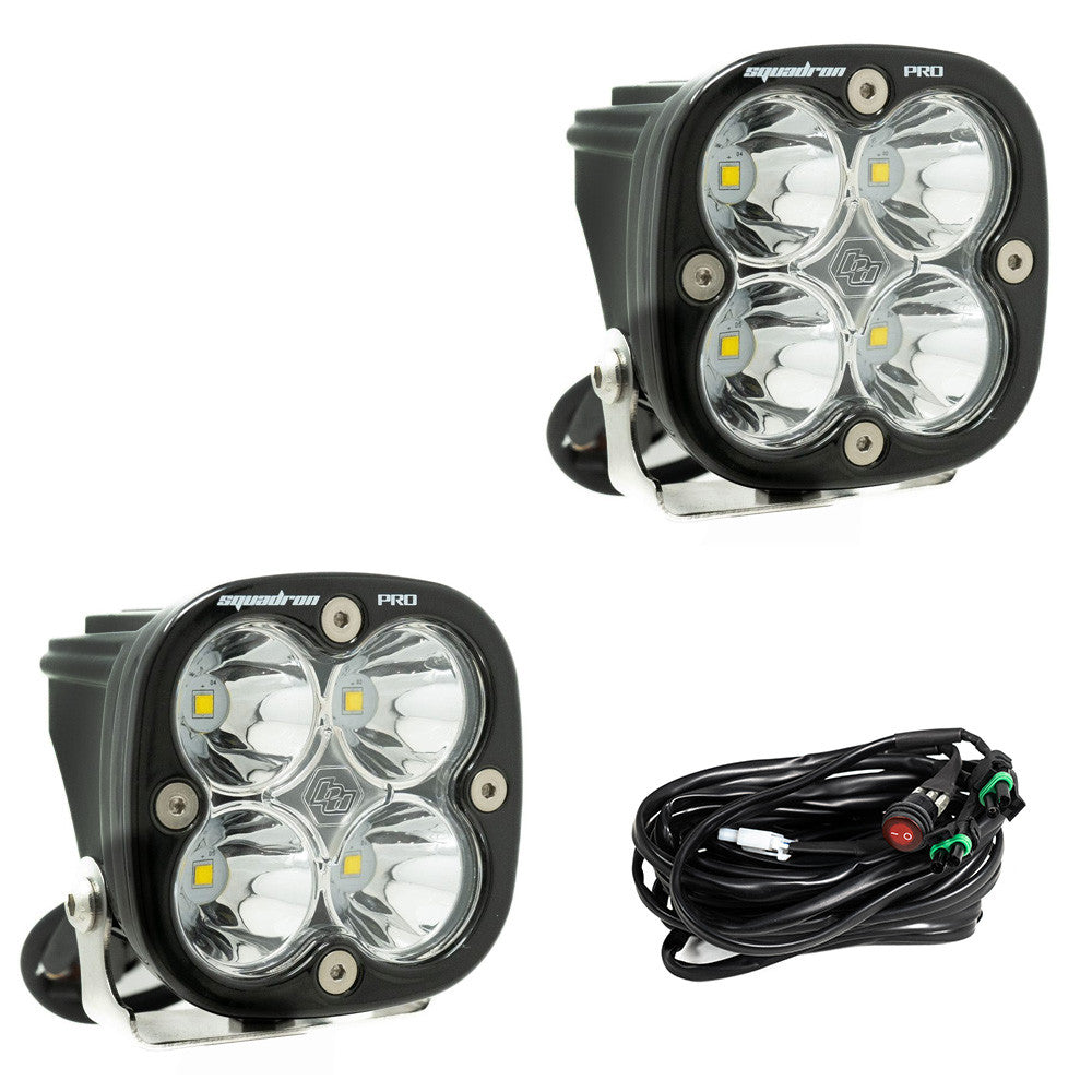 Baja Designs - Squadron Pro Black LED Auxiliary Light Pod Pair - Universal