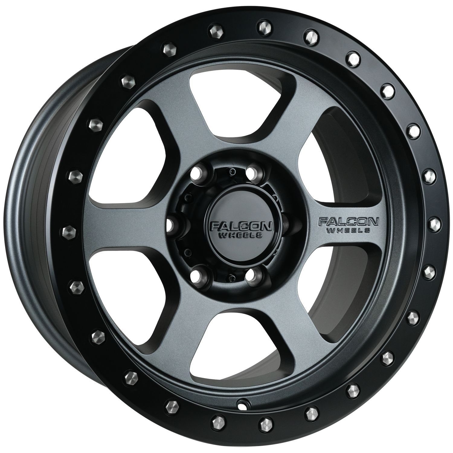 T1 - Matte Gunmetal 17x9 - Premium Wheels from Falcon Off-Road Wheels - Just $255! Shop now at Falcon Off-Road Wheels 