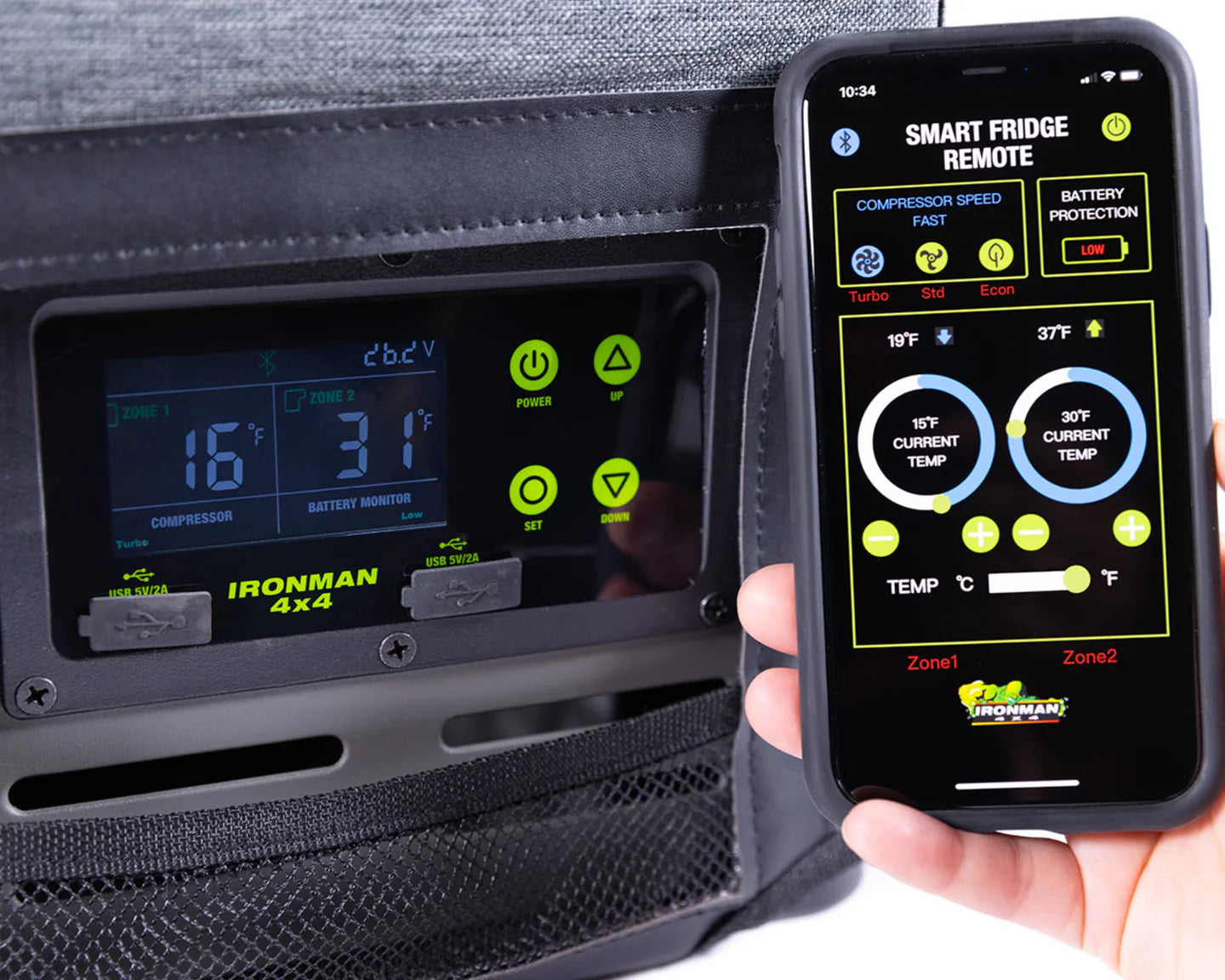 Iron Man - M Series Ice Cube Dual Zone Portable Fridge/Freezer - 65L