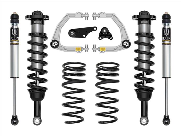 Icon - Stage 2 Suspension System, Billet UCA w/ Triple Rate Rear Springs 1.25-3" Lift - Toyota Tacoma 2024-Current