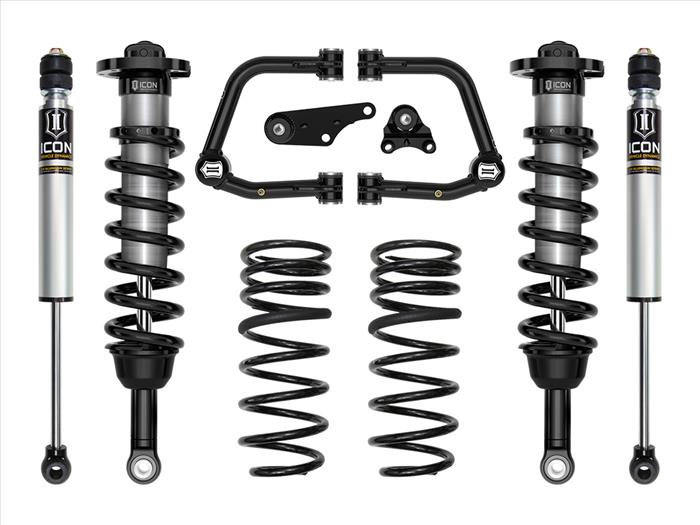 Icon - Stage 2 Suspension System, Tubular UCA w/ Triple Rate Rear Springs 1.25-3" Lift - Toyota Tacoma 2024-Current