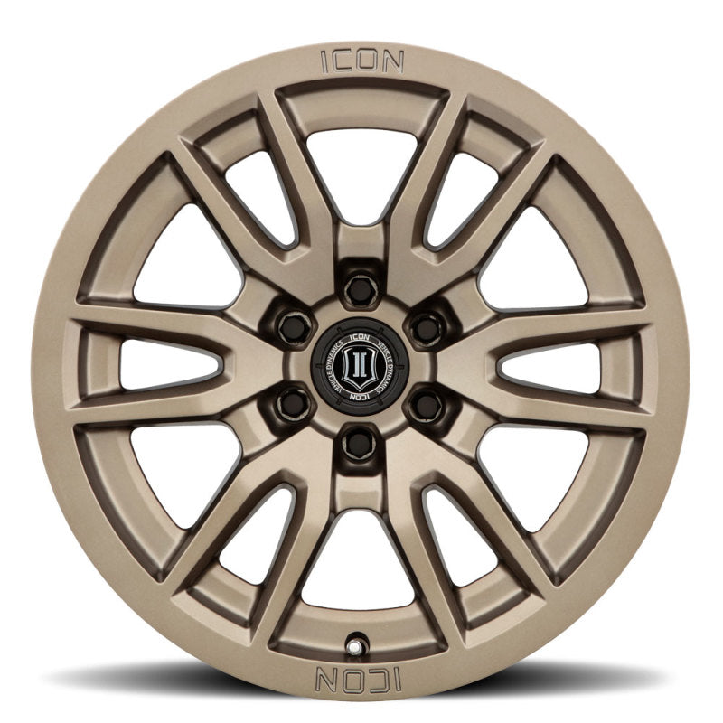 ICON Vector 6 17x8.5 6x5.5 0mm Offset 4.75in BS 106.1mm Bore Bronze Wheel
