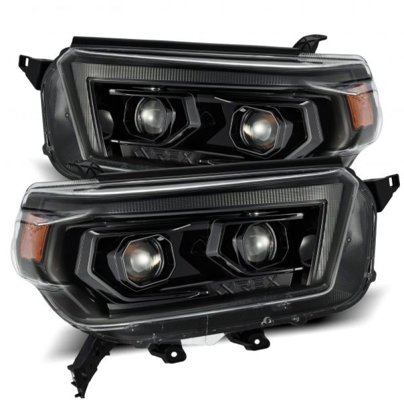 AlphaRex - PRO Series Halogen Projector Headlights Alpha Black - Toyota 4Runner 2010-2013