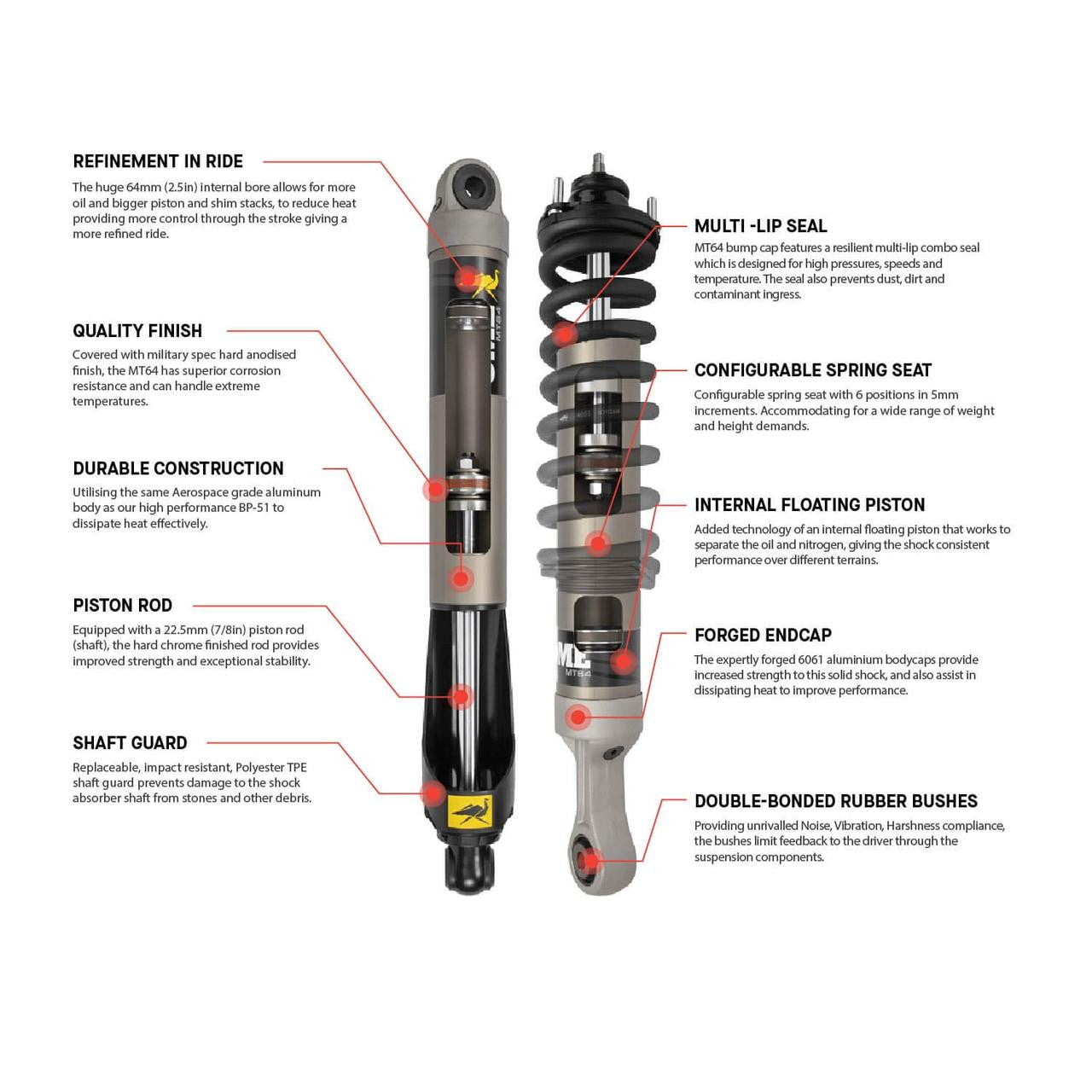 Old Man Emu - MT64 Rear Shock Pair – Toyota Tacoma 2016–2023