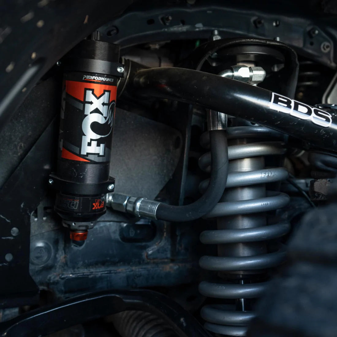 Fox -2.5 Performance Elite Adjustable Coilover w/ Reservoir Front Pair w/3" lift - Toyota Tacoma 2005-2023